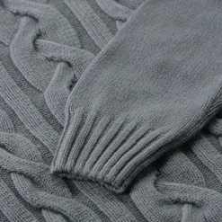 Gran Sasso Pullover aus Schurwolle grau Rollkragenpullover