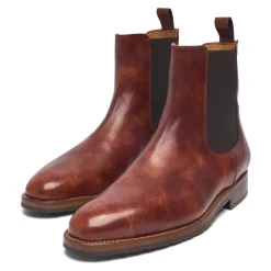 Heinrich Dinkelacker Chelsea Boots Luzern Plain TC mittel-braun Chelsea Boots