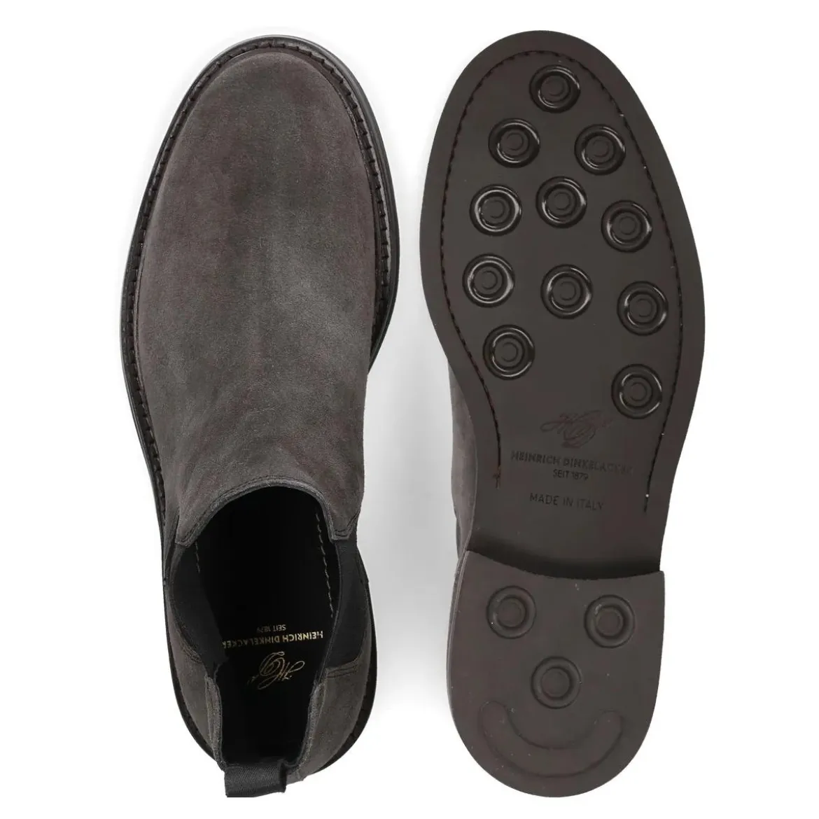 Heinrich Dinkelacker Der Florenz Boot BC vereint elegantes Desi dunkel-grau Schnürstiefel