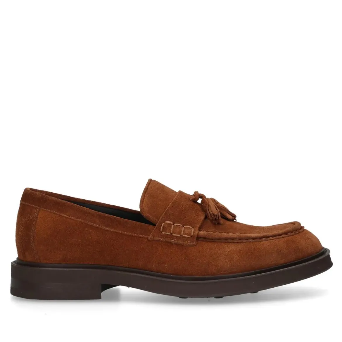 Heinrich Dinkelacker Der Florenz Tassel V Loafer in tiefem Braun kombin mittel-braun Monkstraps