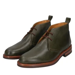 Heinrich Dinkelacker George Boots Genf Plain N dunkel-grün Schnürstiefel