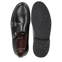 Heinrich Dinkelacker Schnallenschuh Rio Norweger BC schwarz Flache Schuhe