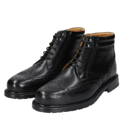 Heinrich Dinkelacker Schnürboots Buda Full Brogue BC schwarz Stiefel