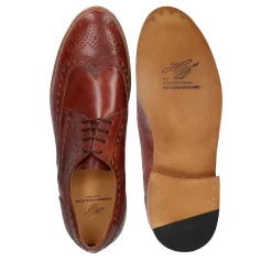 Heinrich Dinkelacker Schnürer Zürich Full-Brogue TC mittel-braun Schnürschuhe