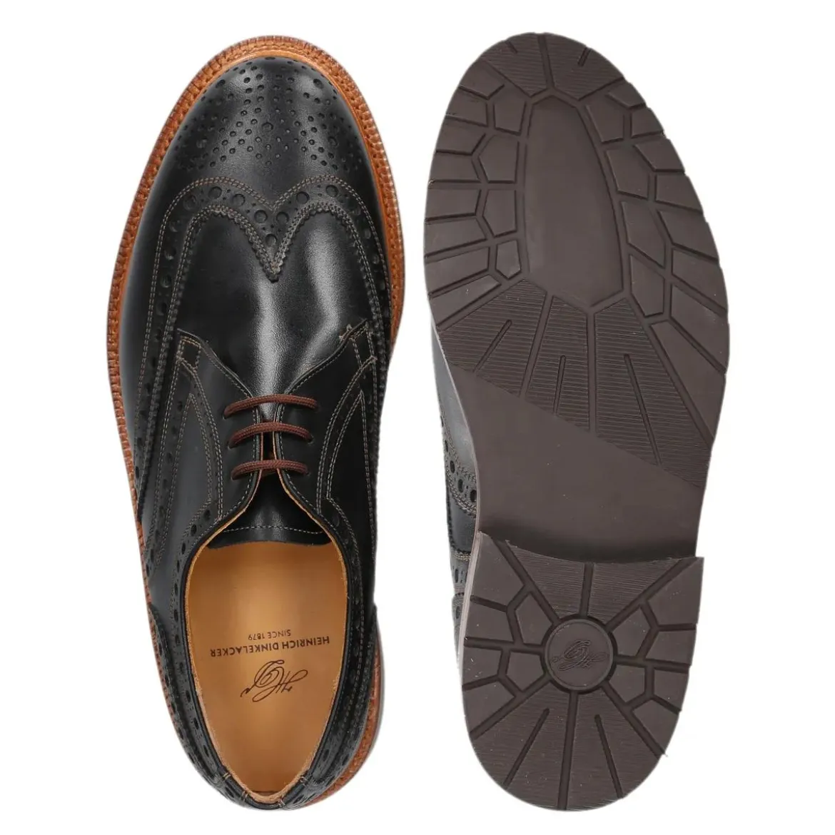 Heinrich Dinkelacker Schnürer Janosh K Full-Brogue FC schwarz Schnürschuhe