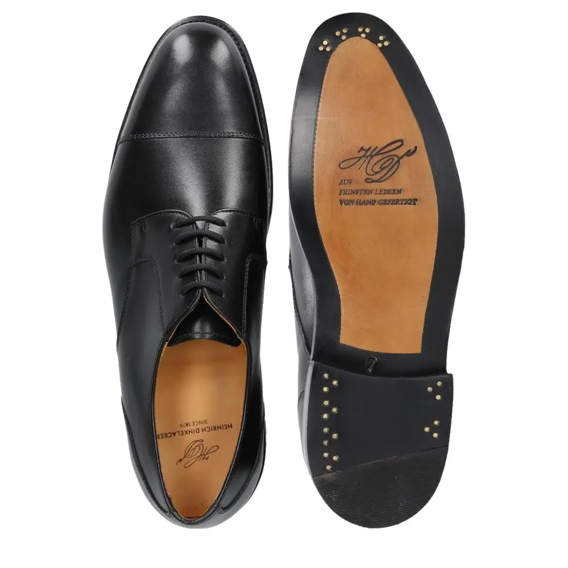 Heinrich Dinkelacker Schnürer Luzern Captoe BC schwarz Schnürschuhe