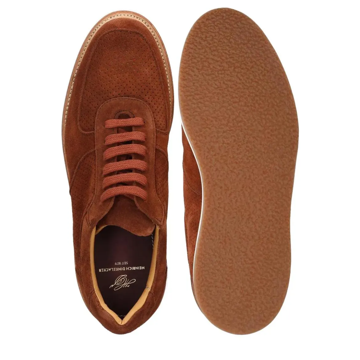Heinrich Dinkelacker Sneaker London Sneaker V mittel-braun Low-Top-Sneaker