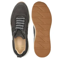 Heinrich Dinkelacker Sportliche Dynamik trifft auf zeitlose Eleganz: De dunkel-grau Low-Top-Sneaker