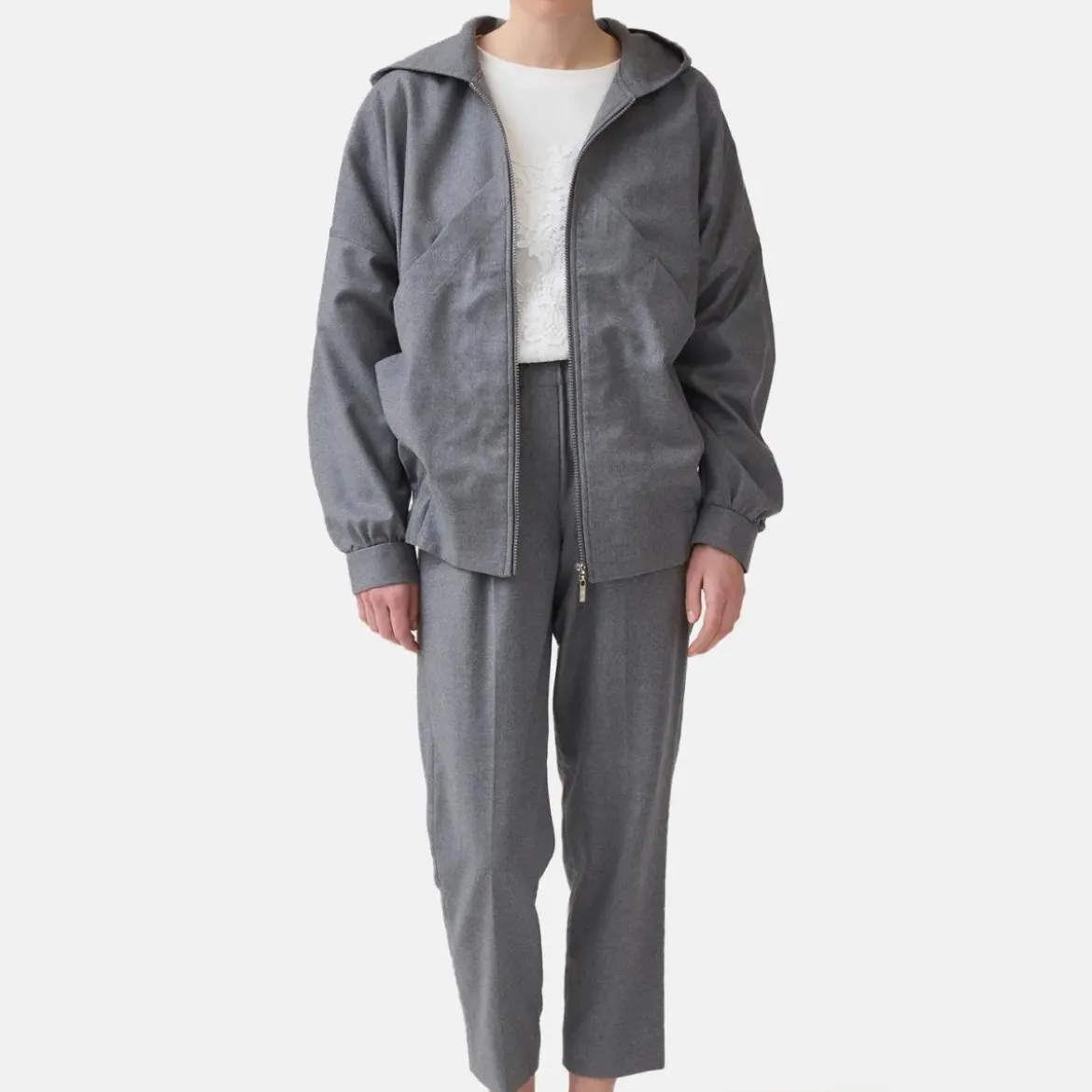 Helene Galwas Blouson Jacke mit Kapuze LUNA grau Blouson
