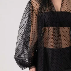 Helene Galwas Bluse aus Tüll JESSY schwarz Bluse