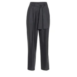 Helene Galwas Bundfaltenhose CAROLIN WOLLMIX grau Hosenanzug