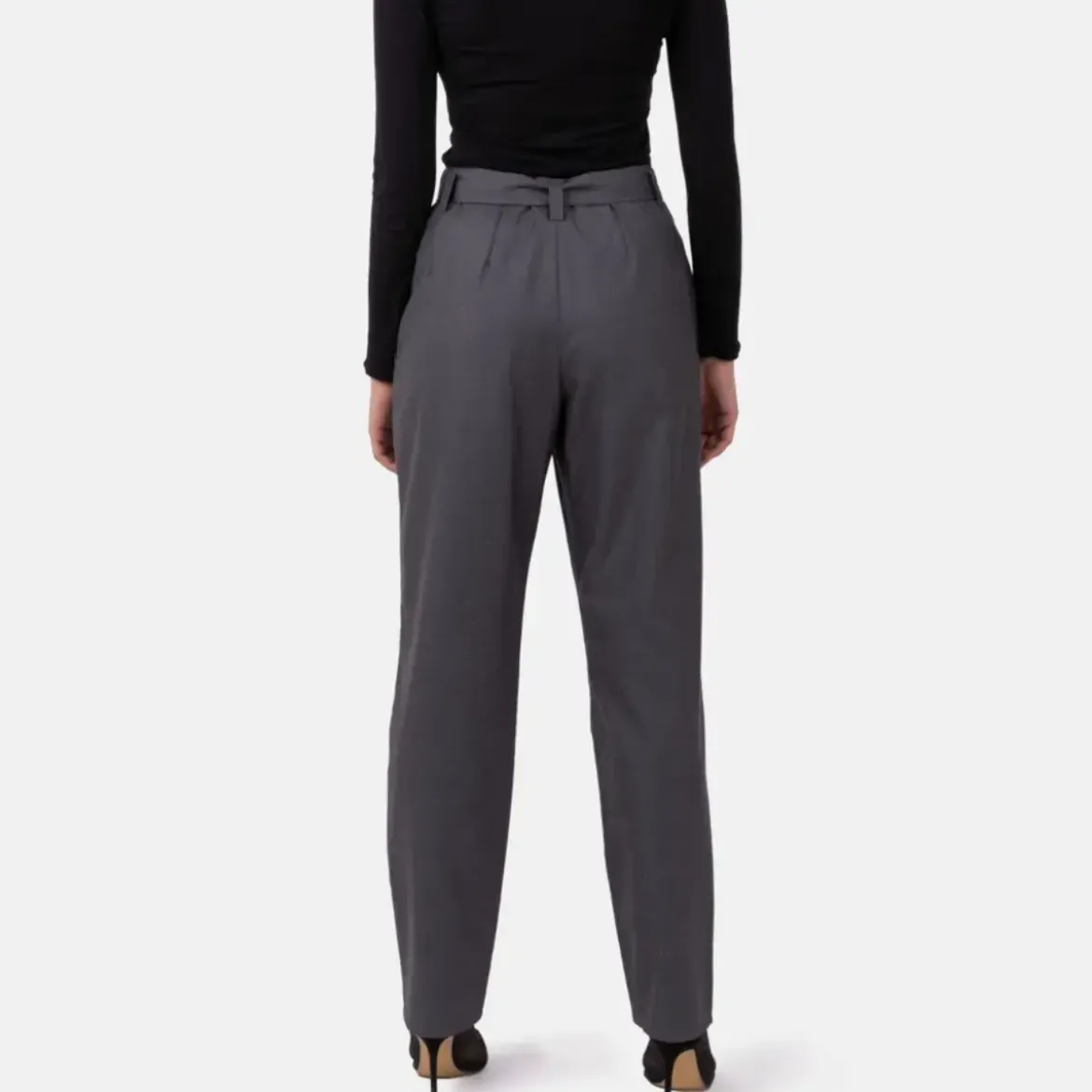 Helene Galwas Bundfaltenhose CAROLIN WOLLMIX grau Hosenanzug