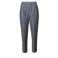 Helene Galwas Hose im Jogger-Stil aus Wolle LOLA grau Hose
