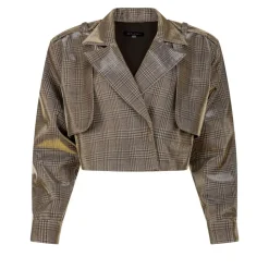 Helene Galwas Karierte Kurzjacke JEMINA gold Blazer