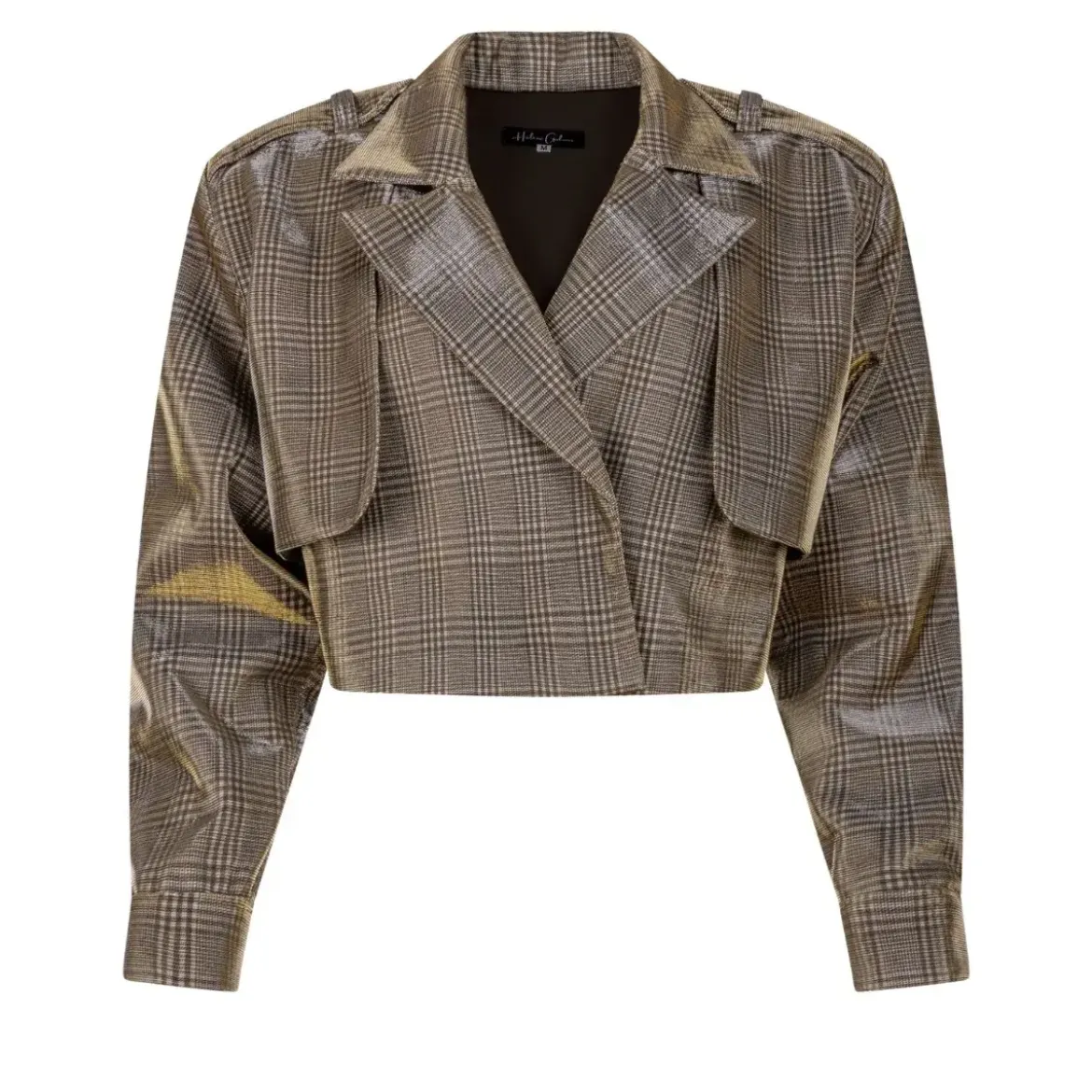 Helene Galwas Karierte Kurzjacke JEMINA gold Blazer