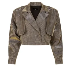 Helene Galwas Karierte Kurzjacke JEMINA gold Blazer
