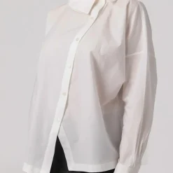 Helene Galwas Lockere Bluse mit Stehkragen JACKIE weiss Bluse