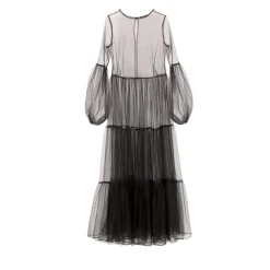 Helene Galwas Netzkleid ALENA schwarz Maxikleid
