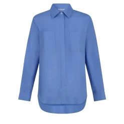 Helene Galwas Oversize Blusenhemd LUKA mittel-blau Bluse