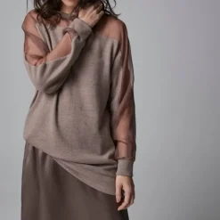 Helene Galwas Pullover CHRISTA mittel-braun Pullover
