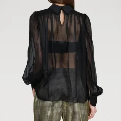 Helene Galwas Seidenbluse BIBI SEIDE schwarz Bluse
