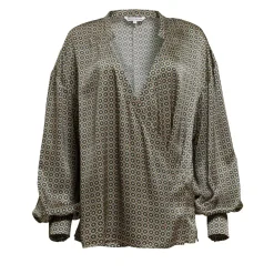 Helene Galwas Seidenbluse HALINA dunkel-grün Bluse