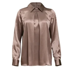 Helene Galwas Seidenbluse HELGA hell-braun Bluse