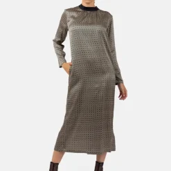 Helene Galwas Seidenkleid HOPE dunkel-grün Maxikleid