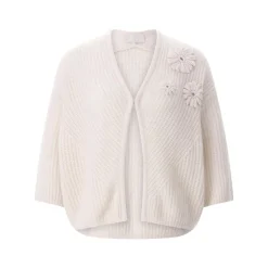 Hemisphere Cardigan aus Kaschmir-Mix weiß Strickjacke