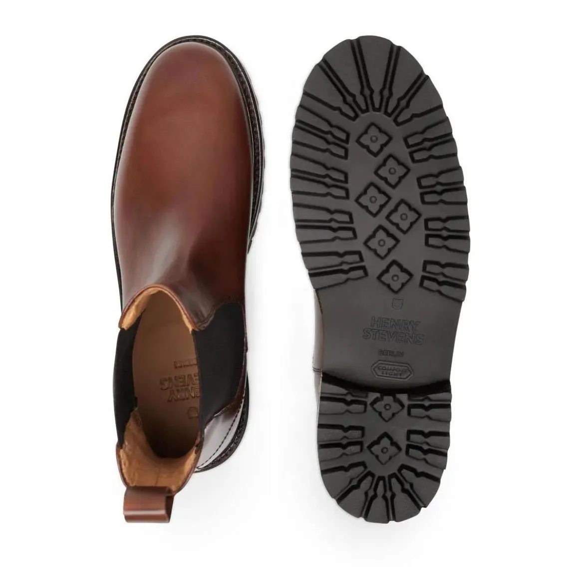Henry Stevens Der Bonnie Boot aus Boxcalf verfügt über e mittel-braun Chelsea Boots