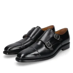 Henry Stevens Schnallenschuh Liam CDM schwarz Flache Schuhe