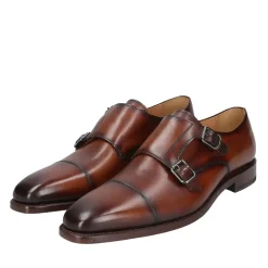 Henry Stevens Schnallenschuh Liam CDM mittel-braun Flache Schuhe
