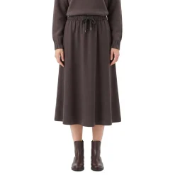 Herno Midirock Resort aus Flanell braun Maxirock