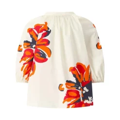 Herzensangelegenheit Blusenshirt mit Blumen weiß Bluse