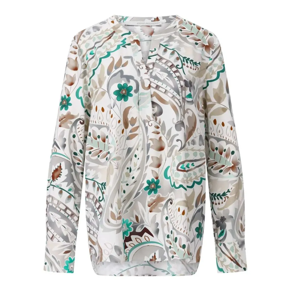 Herzensangelegenheit Blusenshirt aus Seide Creme Bluse