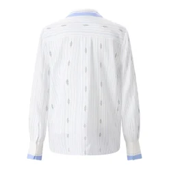 Herzensangelegenheit Seidenbluse mit Streifenmuster weiß Bluse