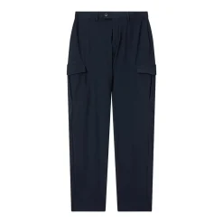 Hiltl Regular-Fit Hose blau Stoffhose