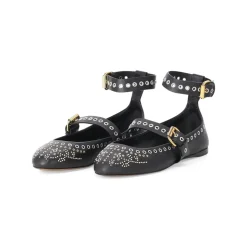 Isabel Marant Ballerinas Ylza schwarz Schnürschuhe
