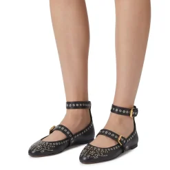Isabel Marant Ballerinas Ylza schwarz Schnürschuhe