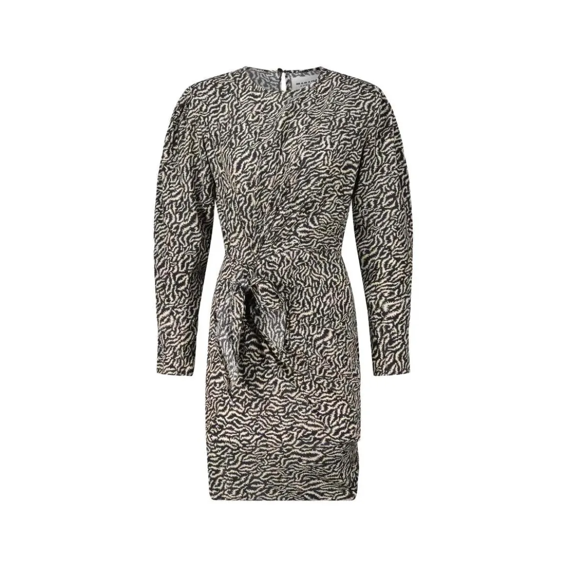 Isabel Marant Kleid Dulce mit Band-Detail Beige Midikleid