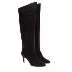 Isabel Marant Lispa Heeled Boots Suede Faded Black Stiefel