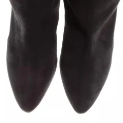 Isabel Marant Lispa Heeled Boots Suede Faded Black Stiefel