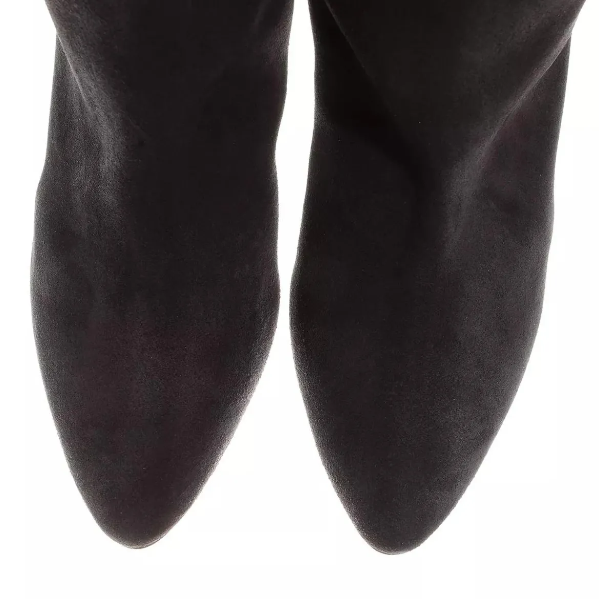 Isabel Marant Lispa Heeled Boots Suede Faded Black Stiefel