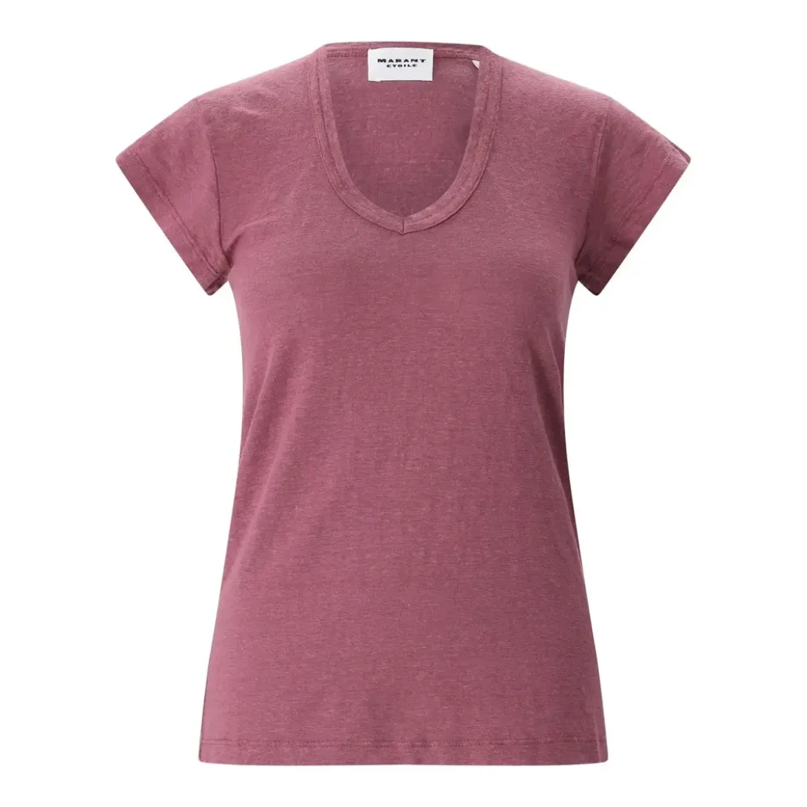 Isabel Marant T-Shirt Zankou aus Leinen Lila T-Shirt