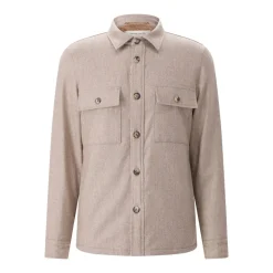 Jacob Cohen Overshirt aus Schurwolle beige Übergangsjacke