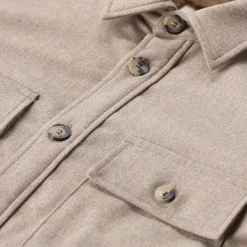 Jacob Cohen Overshirt aus Schurwolle beige Übergangsjacke