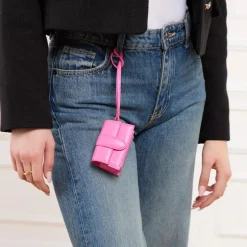 Jacquemus Le Porte Bambino Neonpink Portemonnaie mit Überschlag