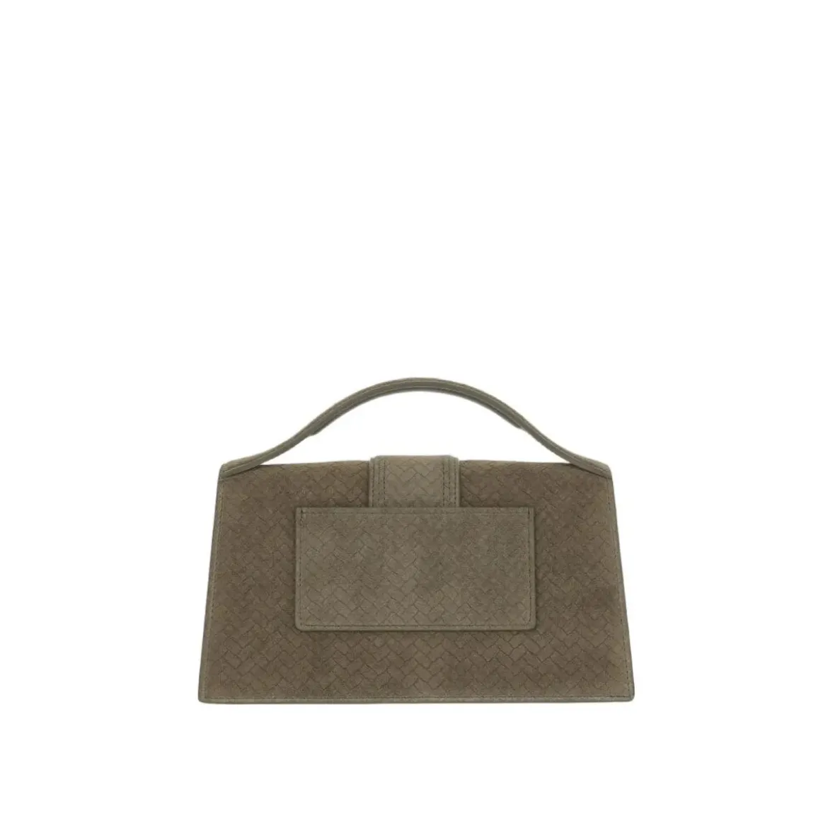Jacquemus Structured Suede Leather Le Bambino Bag Grey Crossbody Bag