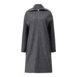 Jil Sander Midikleid aus Wolle Grau Midikleid