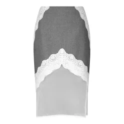 Jil Sander Midirock aus Wollcanvas Grau Midirock